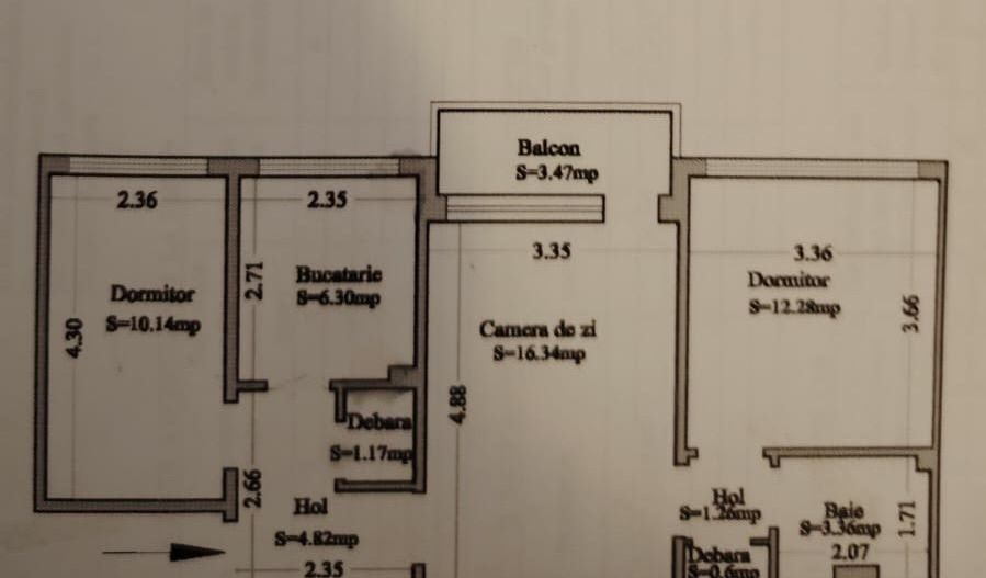 Apartament 3 Camere Apusului - Schiță 13