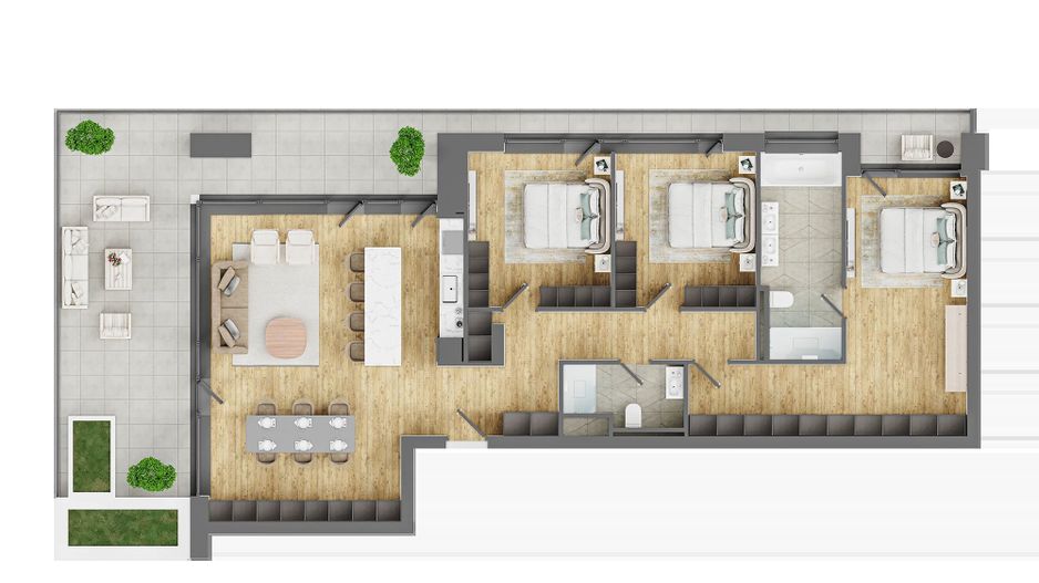 Apartamente 4 camere în Ansamblul Alpha Distrikt, Bartolomeu, Brașov - Schiță 8