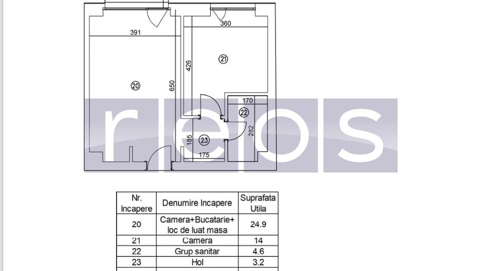 VANZARE APARTAMENT 2 CAMERE | BARBU VACARESCU | 51MP | MOBILAT-UTILAT - Schiță 21