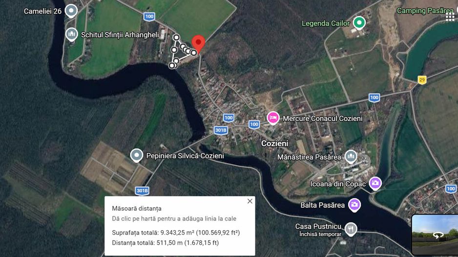 Vand teren intravilan Cozieni - Ganeasa - 9300 mp - Poză 3