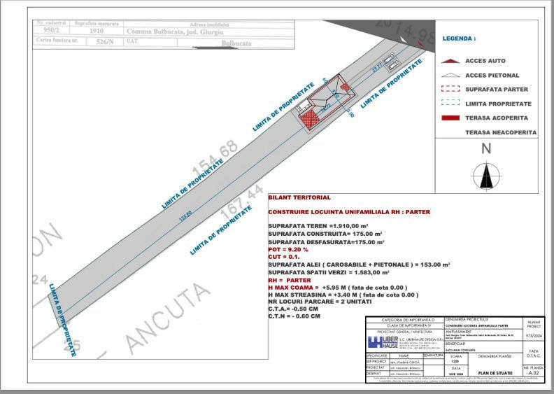 Teren cu proiect de casa pe parter langa Bucuresti - Poză 2