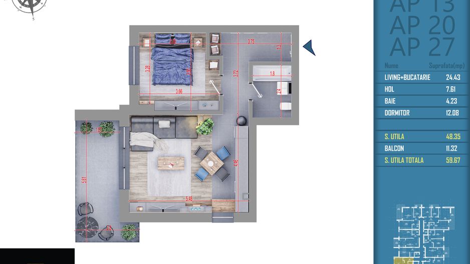 2 camere incalzire prin pardoseala finalizat - Schiță 7