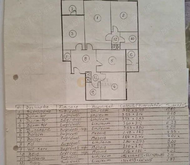 4 Camere - 90MP | Etaj Intermediar | 1982 | Creditabil | M Crangasi - Schiță 5