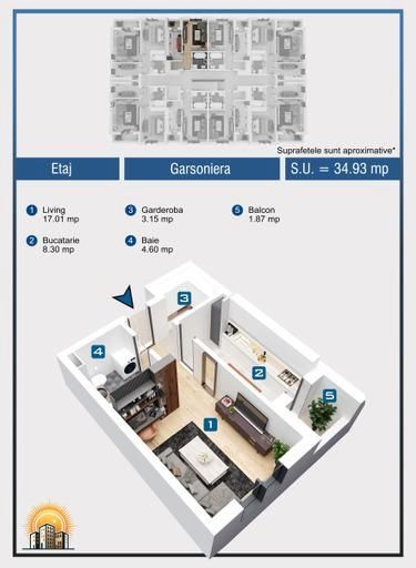 Vanzare Garsoniera Militari Residence, Soarelui - Poză 4