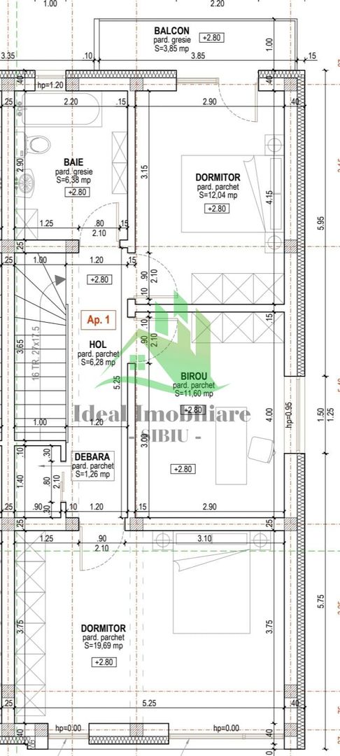 Duplex Modern cu 4 camere si 400 de mpde curte, zona Lidl - Schiță 10