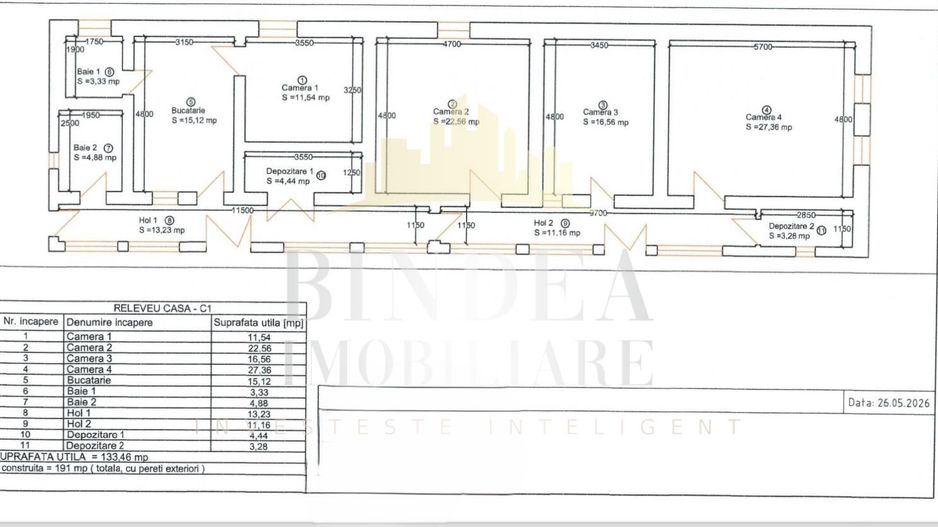 Casa individuala 4 camere- 133mp utili, teren 1052mp - Poză 2