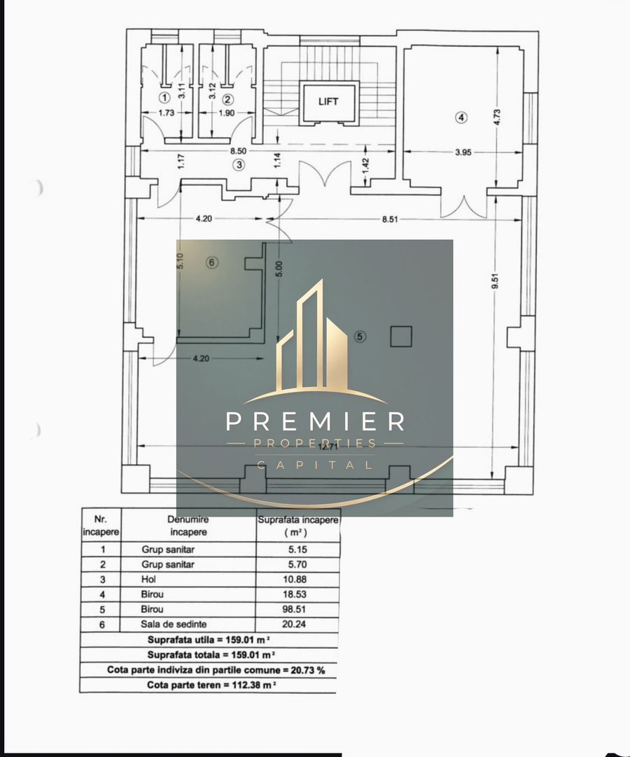 Caldire de birouri de vanzare pt investitie contract inchis 6,6 randamet - Poză 2
