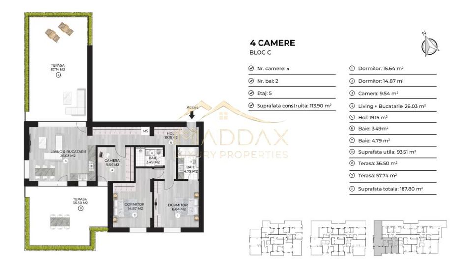 Penthouse 4 camere_188 mp_2 terase**NOU**//Lake view//Dna Ghica//Colentina - Schiță 27