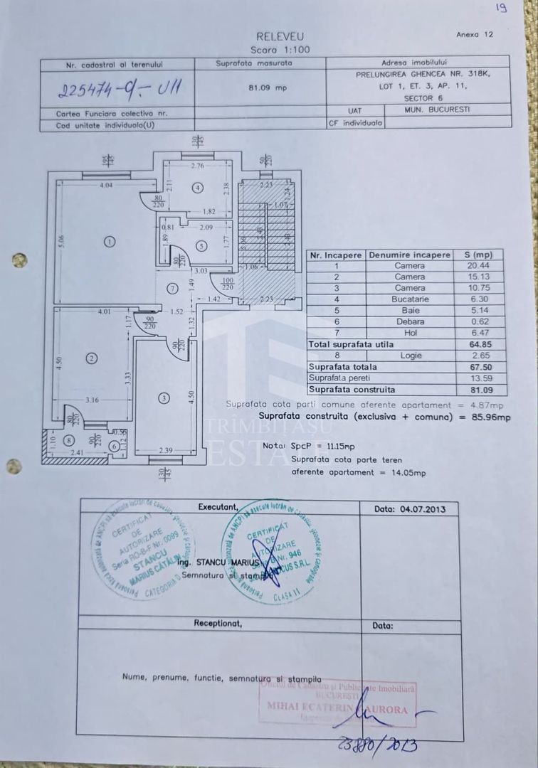 Apartament 3 camere modern, Avangarde, Prelungirea Ghencea, S6 - Schiță 16