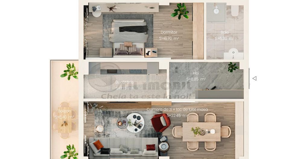 Apartament 2 camere 64mp  - Valea Lupului - Poză 8