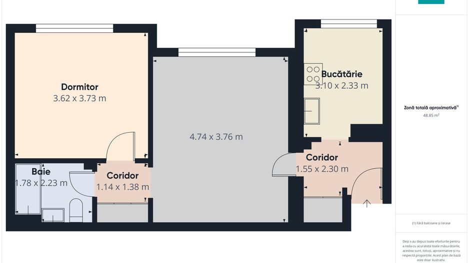 Apartament 2 camere, Podgoria - Poză 11