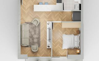 apartament 1 camera lakefield A3.1 - Schiță 1