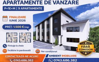 Apartament cu 2 camere, etaj 1, bloc NOU, VASLUI zona NORD, cu plata în RATE; - Poză 1