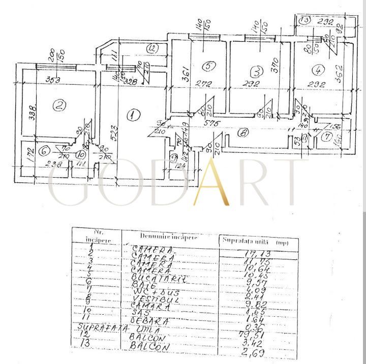 Apartament 4 camere | Mosilor | Renovat | Metrou - Schiță 9