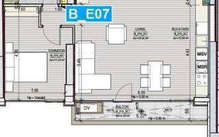 OPORTUNITATE | APARTAMENT 2 CAMERE | TEI PARCUL CIRCULUI |BLOC BOUTIQU - Schiță 2