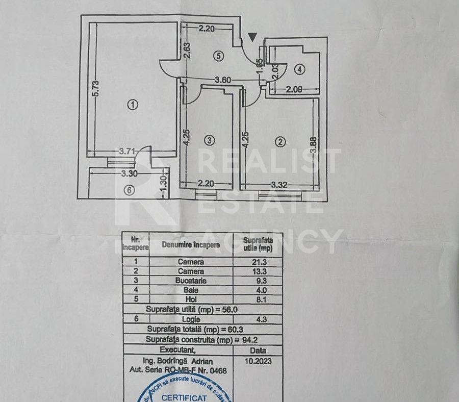 Vânzare, apartament, 2 camere, Lujerului, București - Schiță 13
