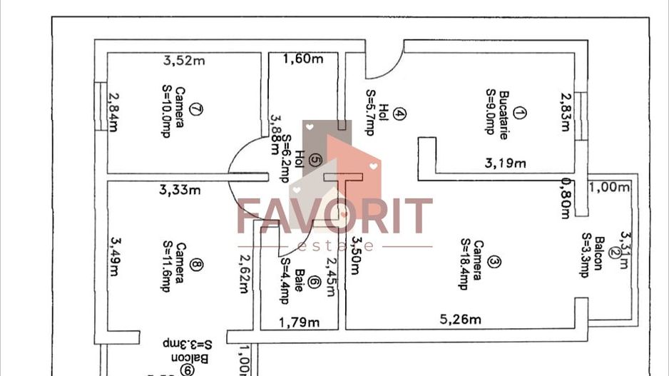 3 camere | 2 balcoane | renovat recent | zona excelenta | mobilat si utilat | - Poză 15