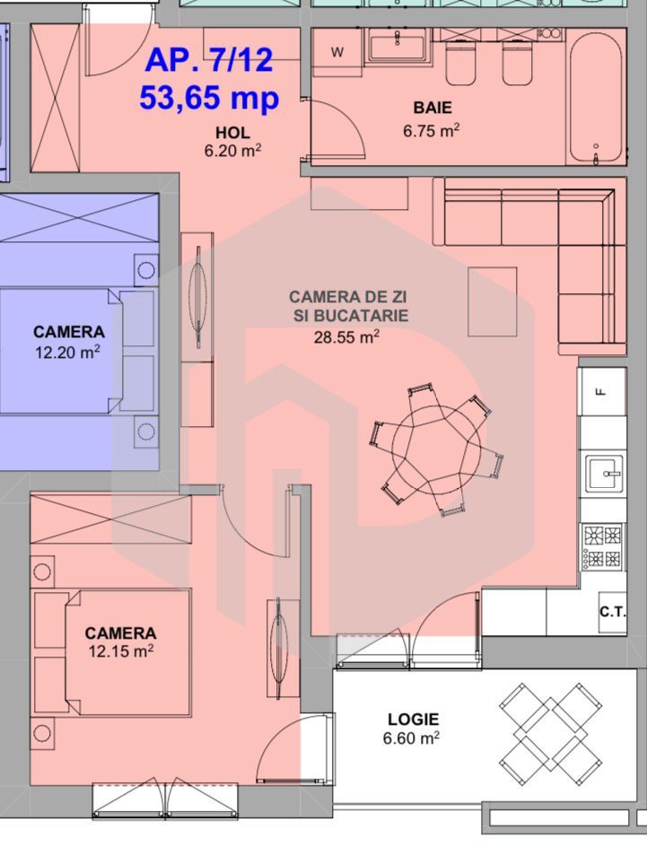 Mihai Viteazul | Doamna Stanca | Apartament 2 Camere | Etaj 2 - Poză 1