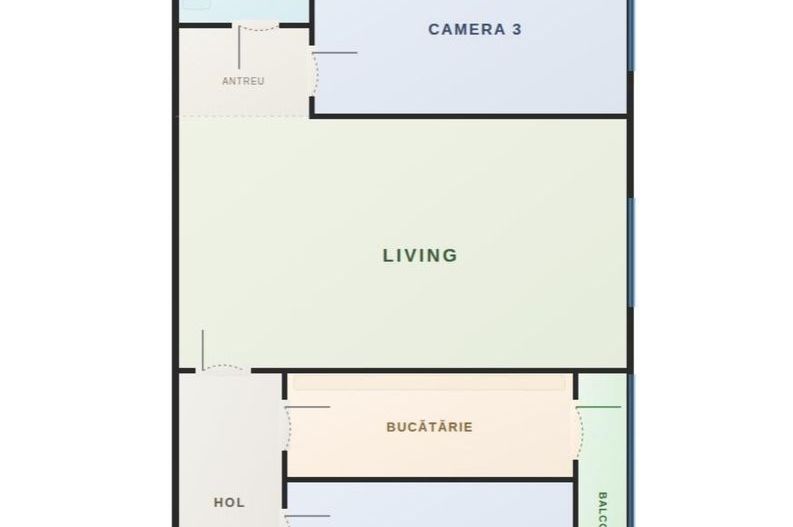 Apartament 3 camere 40mp etaj 2/4 zona Piata Hermes,Gheorgheni - Poză 1