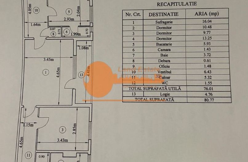 Apartament 4 camere– 80 mp – Gorjului - Schiță 20