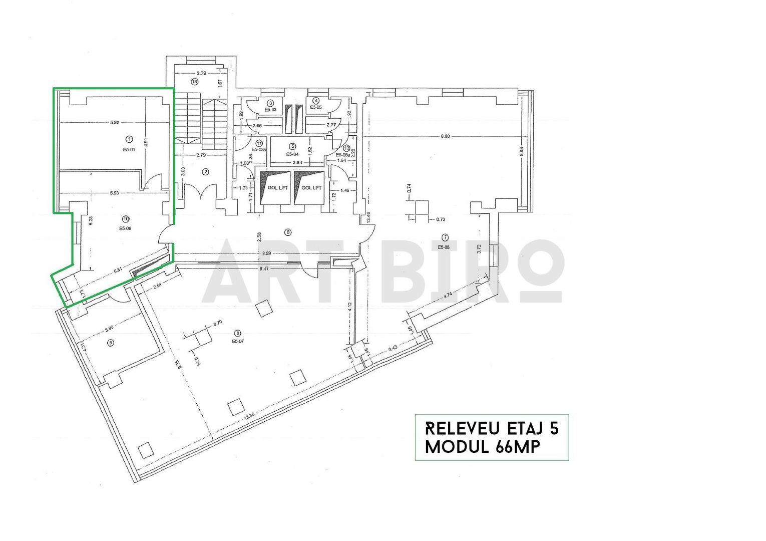 Zero comision, 66mp birou Gara de Nord, M. Transporturilor, 3'[M] - Schiță 6