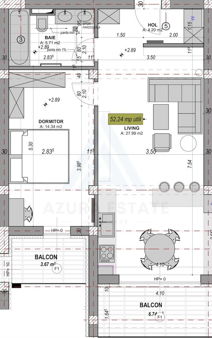 Apartament premium 2 camere utilat premium in Cristian - Poză 12