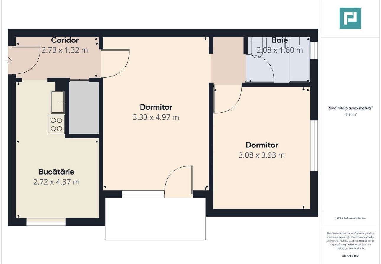 Apartament cu 2 camere în Vlaicu - Poză 6