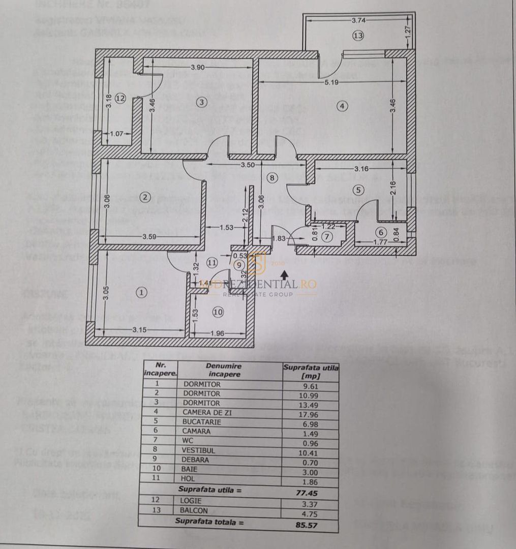 Apartament cu 4 camere de vanzare, Bd. C-tin Brancoveanu, Sector 4 - Schiță 8