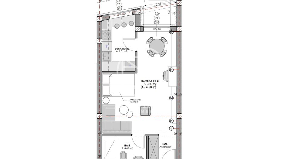 Garsoniera decomandata - aer conditionat, la cheie  (NCL-COL-ap.5) - Poză 5