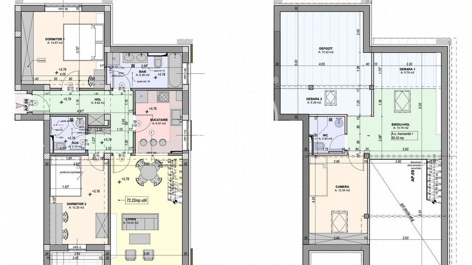 Penthouse 5 camere, finisat la cheie, intabulat (AWA-28K-Ra-ap.9) - Poză 14