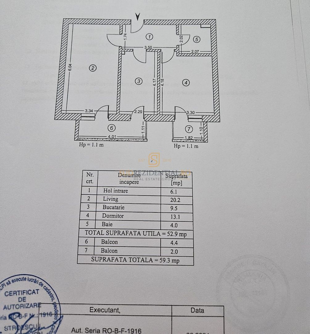 Apartament 2 camere de vanzare, zona Metalurgiei, Sector 4 - Schiță 13