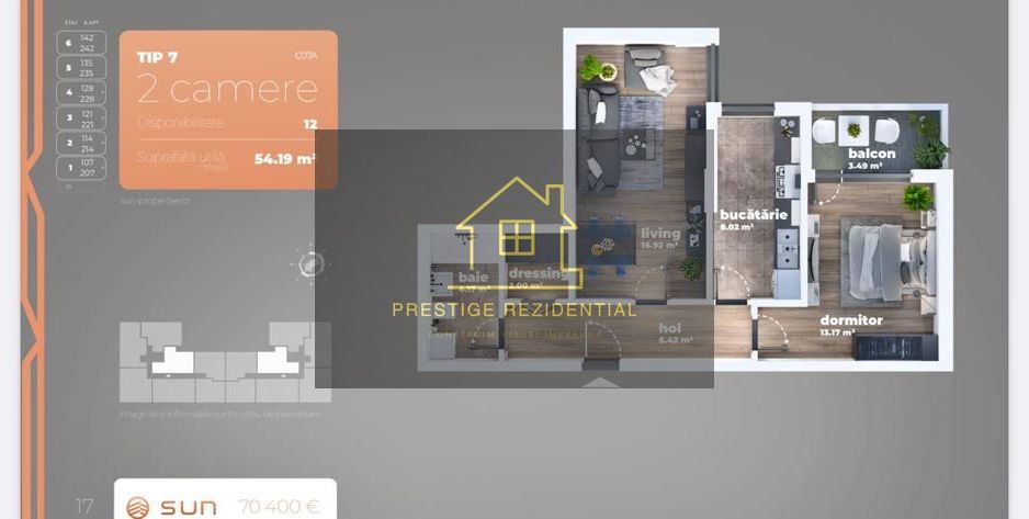 Apartament 2 cam, Direct Dez, Comision 0, OZANA - Poză 3