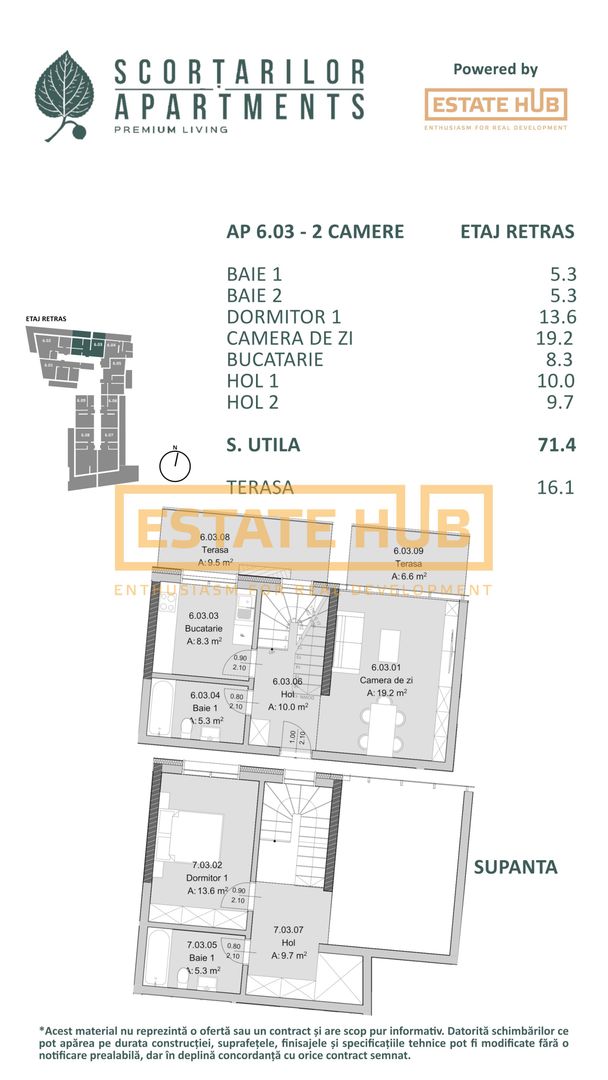 Apartament nou 2 camere cu supanta langa The Office | Comision 0% - Poză 2
