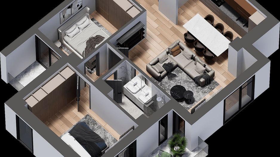 Promo! Apartament NOU 3 camere 92 mp + loc de parcare Cug 188450 euro - Poză 8