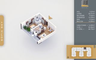 Apartament 2 cam-70mp-8-10 min.Metrou - Poză 2