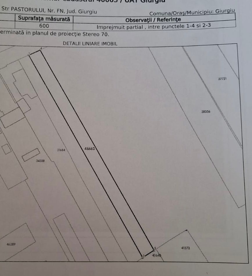 Teren intravilan 1.161 mp de vânzare – Strada Păstorului, Giurgiu - Schiță 2