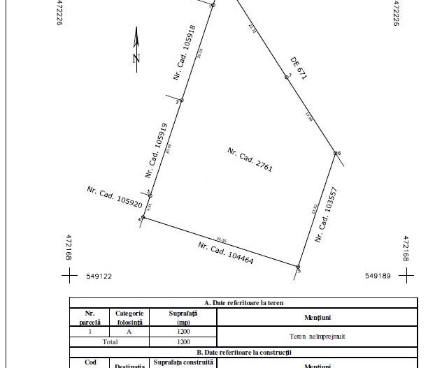 Teren Bod 1200mp/ 37 euro mp - Poză 1