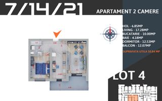 Apartament 2 camere Theodor Pallady-Finalizat Poze Reale - Schiță 11