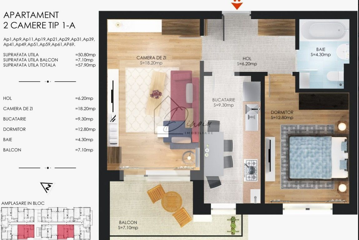 Apartament 2 camere Metalurgiei I Cartier Solar I finalizat - Poză 4