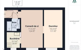 Apartament cu 2 camere etaj 3 - Zona Intim - Arad - Poză 17