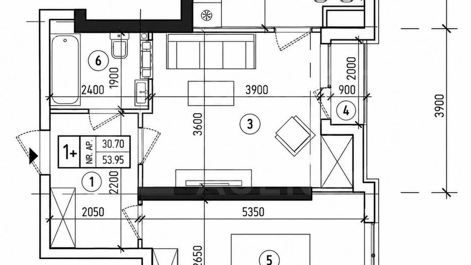 Apartament cu 2 camere de vânzare în Durlești - Poză 3