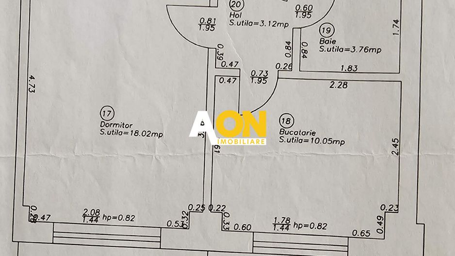 Garsoniera bloc nou, 35 mp utili + balcon 4,5 mp, zona Kaufland - Schiță 9