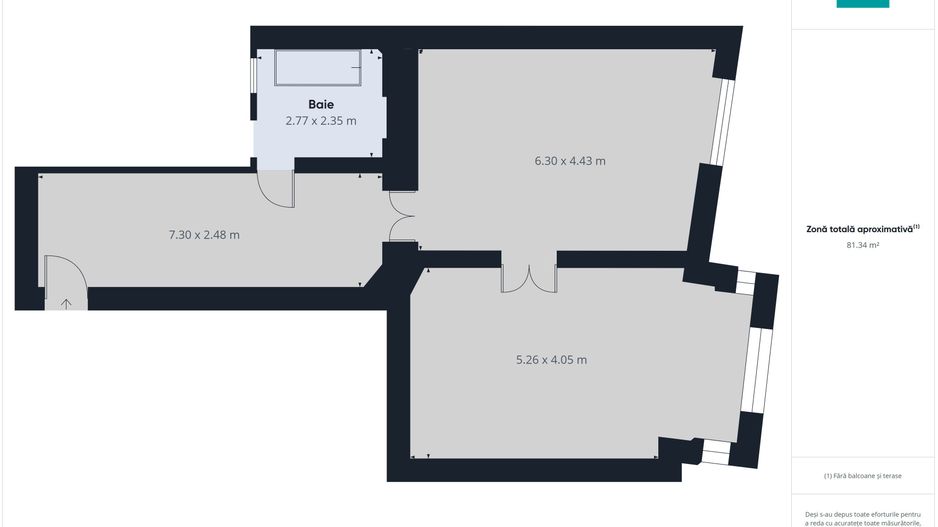 Apartament ultracentral cu 2 camere - Poză 9