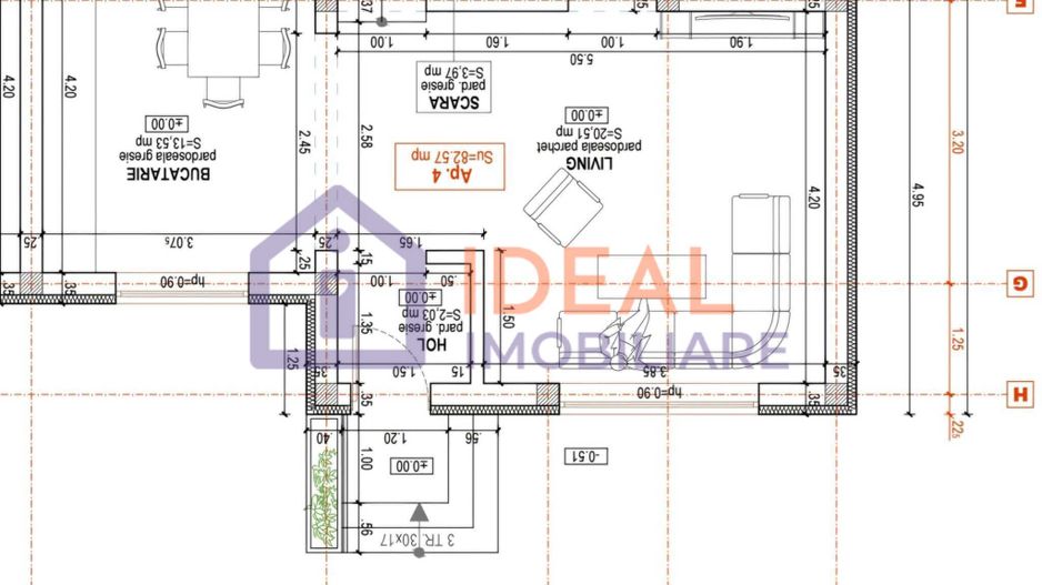 Casa cu 3 camere si 200 mp de curte, in Cartierul Arhitectilor - Schiță 8