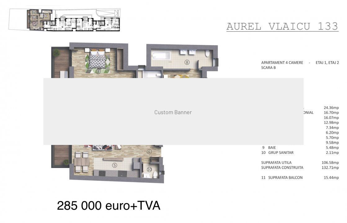 Apartament 3 camere Polona | Aurel Vlaicu  - Poză 9