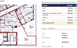 Apartament nou cu 2 camere | 56,8 mp | Ansamblu rezidențial Sopor - Poză 4