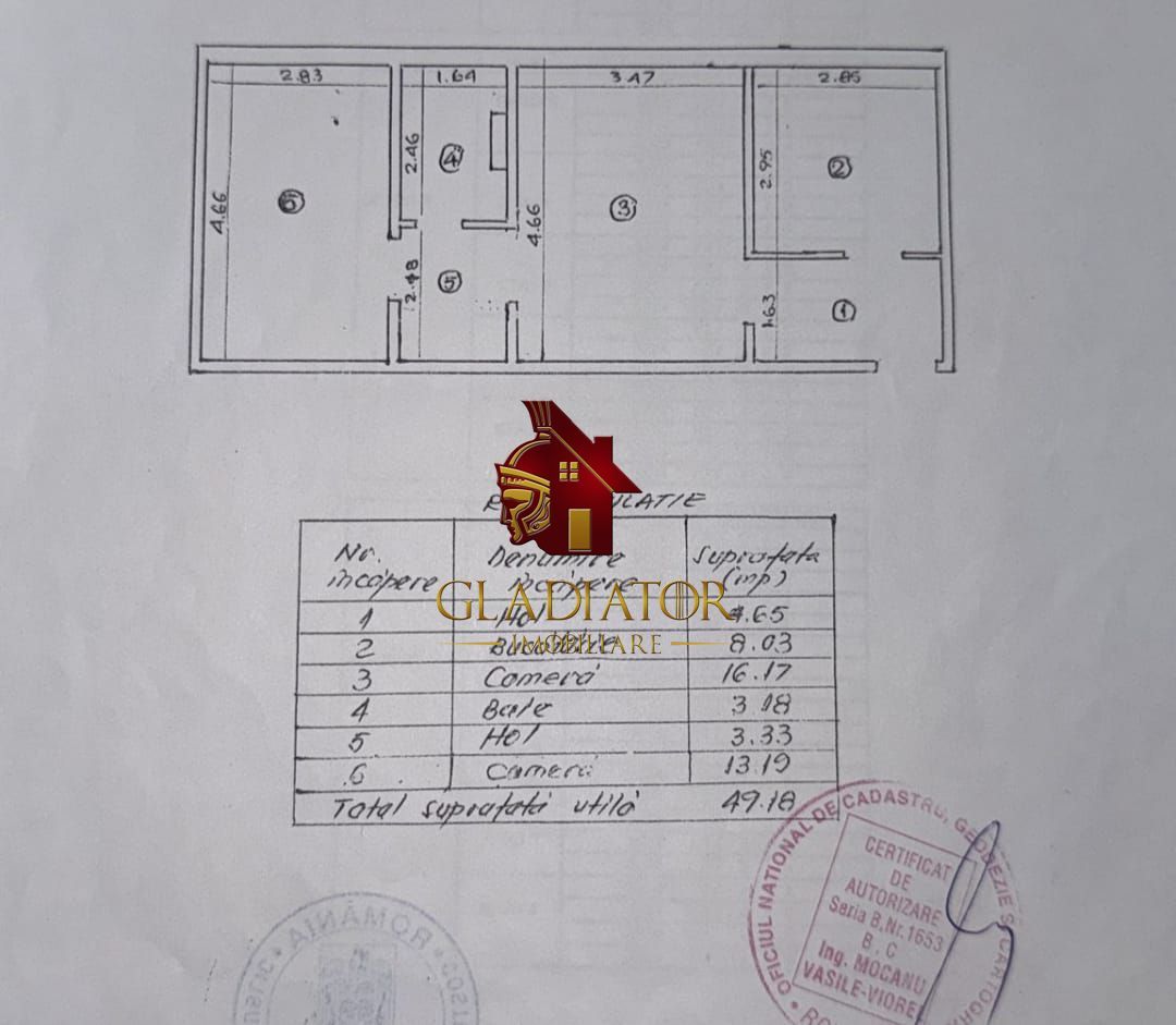 Apartament cu 2 camere mobilat Tatarasi - Poză 3