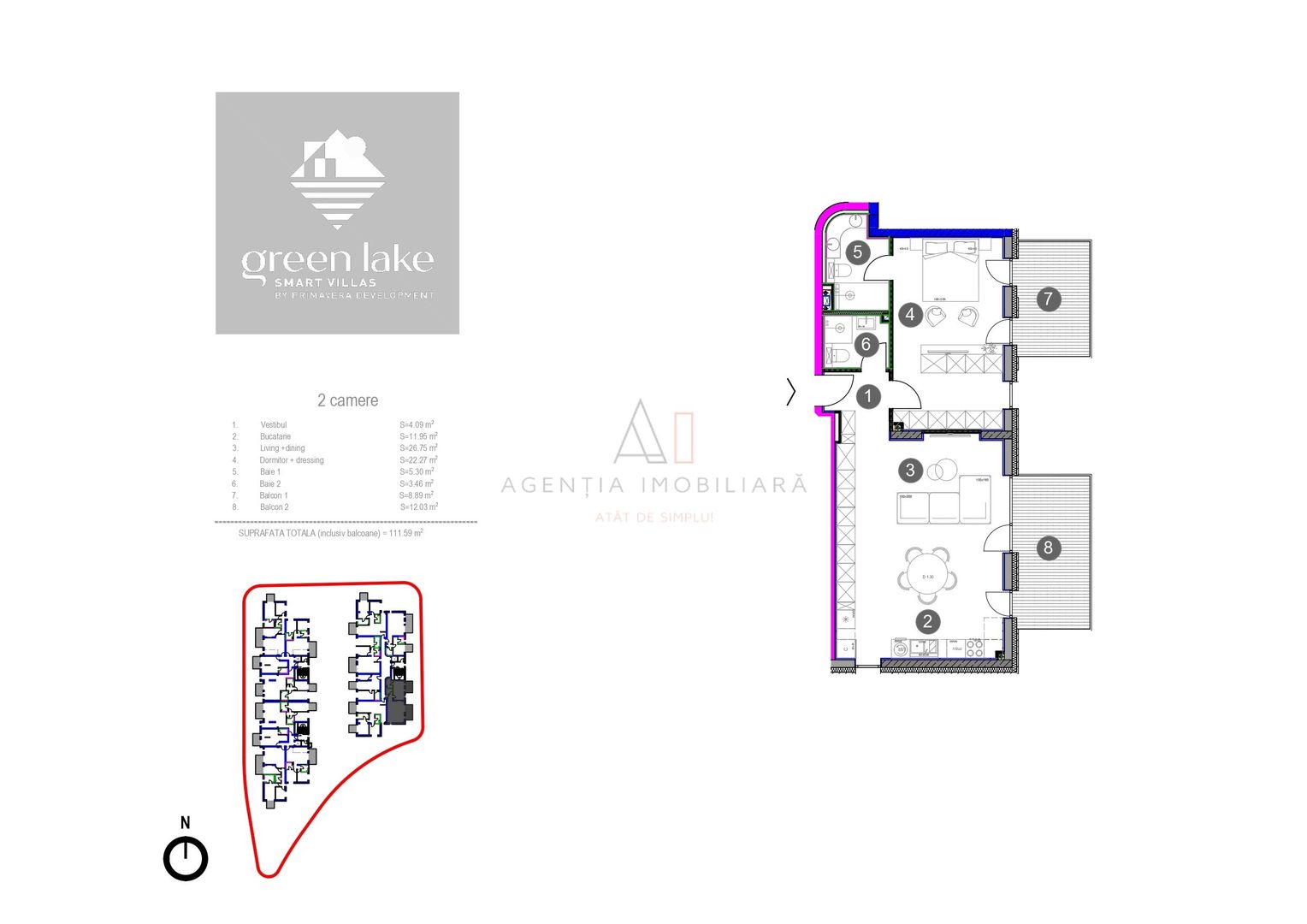 2 Camere 74 MP | Baneasa | Green Lake - Poză 9