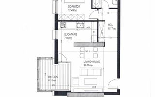 INCHIRIERE | ONE PLAZA | 2 CAMERE | LOC PARCARE | ULTRAFINISAT | BOXA - Schiță 8