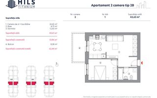 Vânzare, apartament, 2 camere tip 2B, HILS Titanium, București - Poză 7